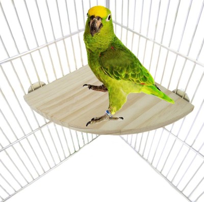 

Anokhe Collections 8 Inches / 20 cm Natural Wood Corner Platform cum Perch cum Stand Bird Toy Ideal for Sun Conure, Pionus, Quaker Parrot, Cockatiel, Finch, Canary, Lovebird, Budgerigar, Budgeri (Light Weight) Wooden Training Aid, Stick For Bird