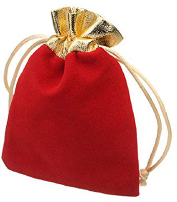 

SYGA Set of 50 Red High-Grade Velvet Bag Gold Mouth Jewellery Bag Drawstring Harness Pocket Gift Jewellery Pouch (12x15cm) Pouch(Red)