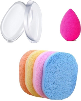 

BeautyQua Silicon Made Washable Foundation Sponge, Beauty Blender, Facial Sponge For Multi Purpose