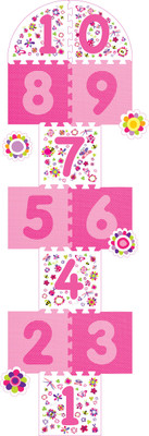 

Sunta Pinkish Collection - Foam Hopscotch Set with Pucks(15 Pieces)