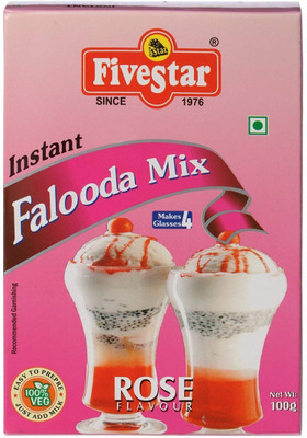 

5 Star Falooda Mix Rose 100g each Pack of 4 400 g(Pack of 4)