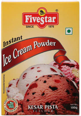

5 Star Mix Kesar Pista Ice-Cream Mix 100g each Pack of 4 400 g(Pack of 4)