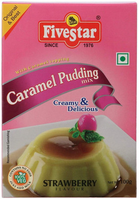 

5 Star Carame Strawberry Pudding 100 gm each Pack of 4 400 g(Pack of 4)