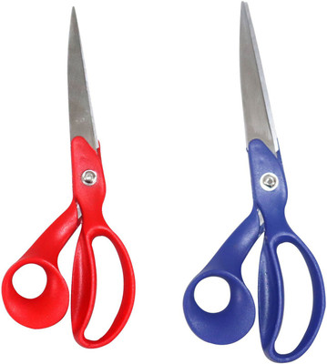 

Mopi high grade plastic and stainless steel scissor pack of 2 Scissors(Set of 2, Red, Blue)