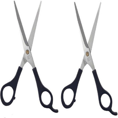

GULZAR Personal Care Salon Range Left/Right Handed Professional Barber Trimming Tool Scissors (Set of 2, Black, Silver) Scissors(Set of 2, BLACK HANDLE)