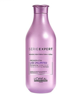 

L'Oreal Loreal Professional Serie Expert Pro Keratin Liss Unlimited Shampoo 300 ml Smoothing Shampoo Rebellious hair(300 ml)
