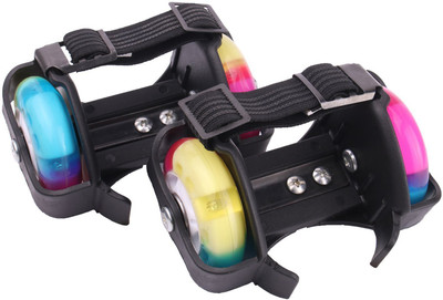 

Strauss Flashing Street Quad Roller Skates - Size NA UK(Multicolor), Black