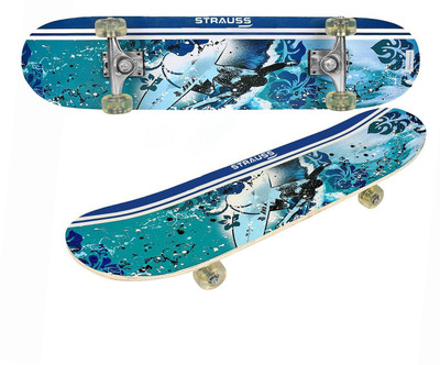 

Strauss Bronx FT 8 inch x 31 inch Skateboard(Blue, Pack of 1)