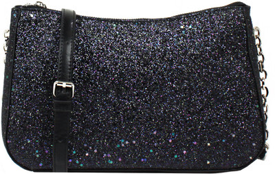 

Mondani Women Casual Black PU Sling Bag