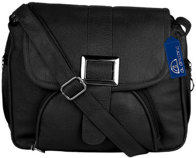 

AL Amazing Women Casual Black PU Sling Bag