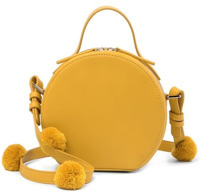 

French Connection Women Casual Yellow PU Shoulder Bag
