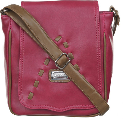 Right Choice Girls Casual Pink Synthetic Leather Sling Bag