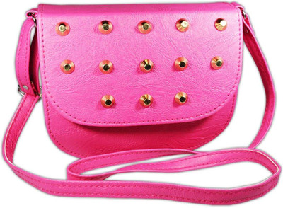 

EMOSHA Women Casual Pink PU Sling Bag