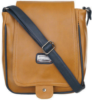 

Right Choice Girls Casual Tan, Blue Synthetic Leather Sling Bag, Blue;tan