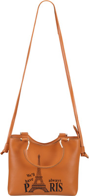 

AIZAH Girls Casual Tan PU Sling Bag