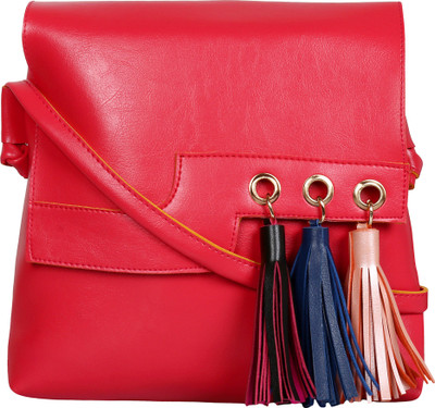 

New Eva Girls Casual, Formal, Evening/Party Red PU Sling Bag