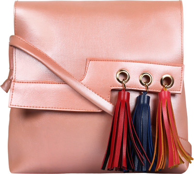 

New Eva Girls Casual, Formal, Evening/Party Pink PU Sling Bag