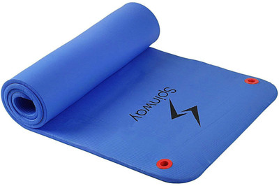 

Spinway Yoga,Exercise thick padding Gym mat for all Fitness & Workouts with carrying strap Blue 6 mm Exercise & Gym Mat
