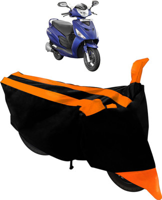 Purpleheart Two Wheeler Cover for Hero(Maestro Edge, Black, Orange)