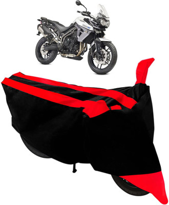 Purpleheart Two Wheeler Cover for Triumph(Tiger 800 XR, Black, Red)