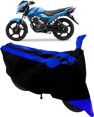 Purpleheart Two Wheeler Cover for TVS(Victor GLX, Black, Blue)