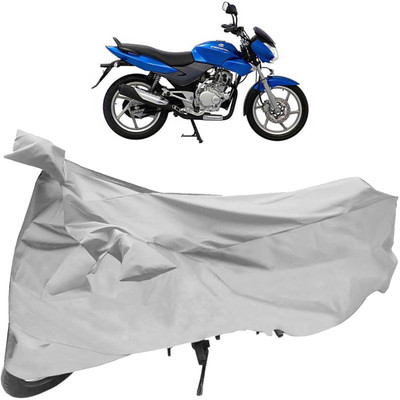 SHOOLIN Two Wheeler Cover for Bajaj(DTS-i, Silver)