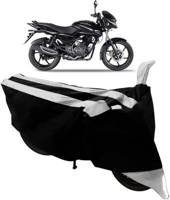 SHOOLIN Two Wheeler Cover for Bajaj(Pulsar 150, Black, Silver)