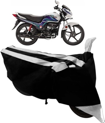 SHOOLIN Two Wheeler Cover for Hero(Splendor NXG, Black, Silver)