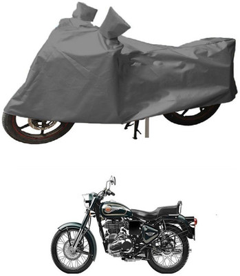 JVG Two Wheeler Cover for Royal Enfield(Twin spark, Grey)
