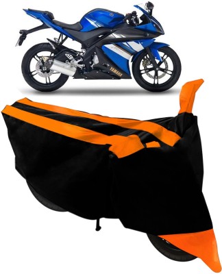 Flipkart SmartBuy Two Wheeler Cover for Yamaha(Gladiator, Black, Orange)