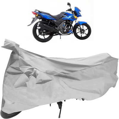 SHOOLIN Two Wheeler Cover for TVS(Flame SR125, Silver)