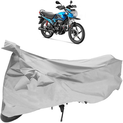 SHOOLIN Two Wheeler Cover for Hero(Passion Pro TR, Silver)