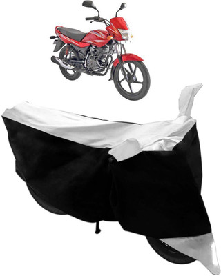 Flipkart SmartBuy Two Wheeler Cover for Bajaj(Platina 100 DTS-i, Black, Silver)