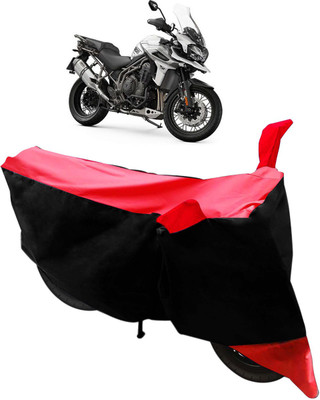 Purpleheart Two Wheeler Cover for Triumph(Tiger 800 XCA, Black, Red)
