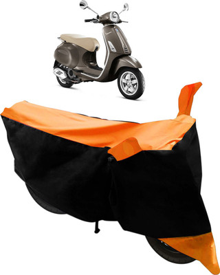 Flipkart SmartBuy Two Wheeler Cover for Piaggio(Vespa SXL, Black, Orange)