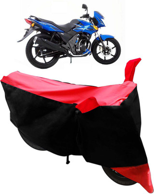 Flipkart SmartBuy Two Wheeler Cover for TVS(Flame SR125, Black, Red)