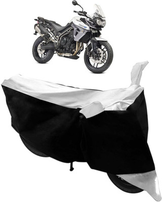 Purpleheart Two Wheeler Cover for Triumph(Tiger 800 XR, Black, Silver)