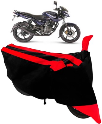 SHOOLIN Two Wheeler Cover for Bajaj(Caliber, Black, Red)