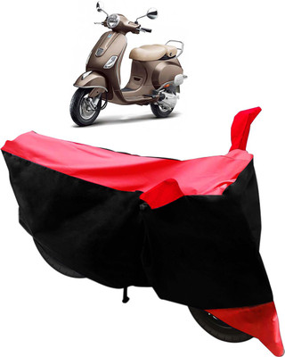 Flipkart SmartBuy Two Wheeler Cover for Piaggio(Vespa VXL, Black, Red)
