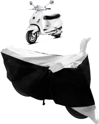 Flipkart SmartBuy Two Wheeler Cover for Piaggio(Vespa LX, Black, Silver)