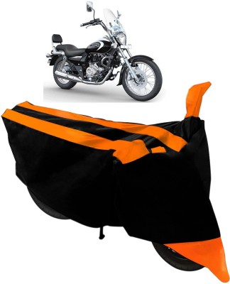 Purpleheart Two Wheeler Cover for Bajaj(Avenger 220 Cruise, Black, Orange)