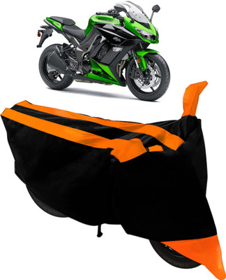 Flipkart SmartBuy Two Wheeler Cover for Kawasaki(Z250, Black, Orange)