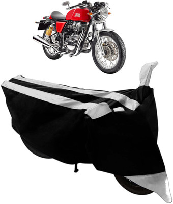 Purpleheart Two Wheeler Cover for Royal Enfield(Continental GT, Black, Silver)
