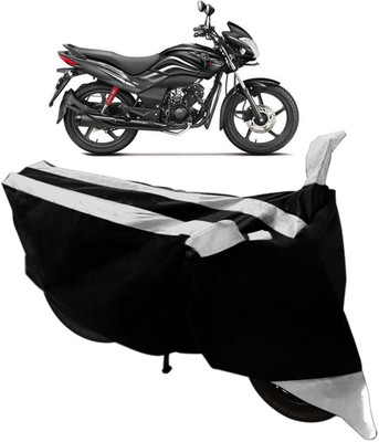 SHOOLIN Two Wheeler Cover for Hero(Passion Xpro, Black, Silver)