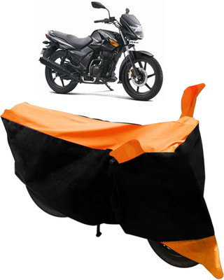 Flipkart SmartBuy Two Wheeler Cover for TVS(Flame DS 125, Black, Orange)