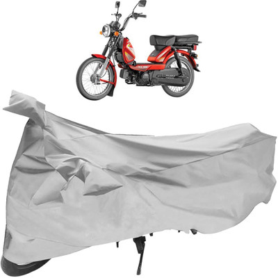SHOOLIN Two Wheeler Cover for TVS(Heavy Duty Super XL, Silver)