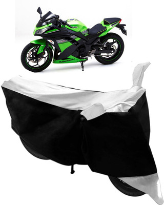 Purpleheart Two Wheeler Cover for Kawasaki(Ninja 300, Black, Silver)