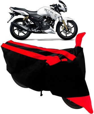 Flipkart SmartBuy Two Wheeler Cover for TVS(Apache RTR 180, Black, Red)