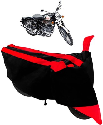 Purpleheart Two Wheeler Cover for Royal Enfield(Classic 500, Black, Red)