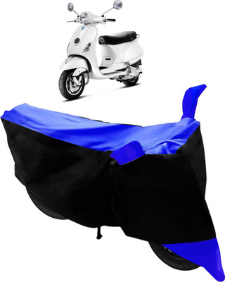 Flipkart SmartBuy Two Wheeler Cover for Piaggio(Vespa LX, Black, Blue)